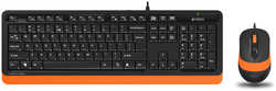Клавиатура и мышь A4Tech F1010 Оранжевая