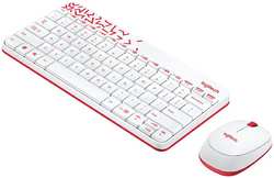 Клавиатура и мышь Logitech Комплект (клавиатура+мышь) MK240 USB беспроводной Бело