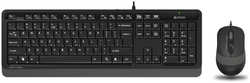 Клавиатура и мышь A4Tech Fstyler F1010 Черная (F1010 GREY)