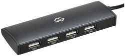 Разветвитель USB Digma HUB-4U2.0-UC-B Черный