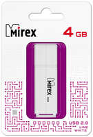 Флешка Mirex Line USB 2.0 13600-FMULWH04 4Gb Белая