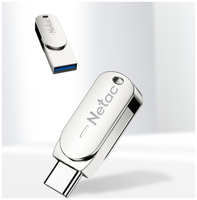 Флешка Netac U785C USB 3.0 TypeC NT03U785C-064G-30PN 64Gb Cеребристая