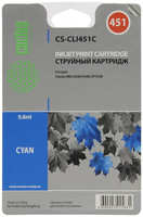 Картридж струйный Cactus CS-CLI451C голубой для Canon MG 6340 5440 IP7240 9.8мл