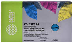 Картридж струйный Cactus №727 CS-B3P19A голубой 130мл для HP DJ T920 T1500