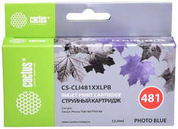 Картридж струйный Cactus CS-CLI481XXLPB фото голубой 12мл для Canon Pixma TS8140 TS9140