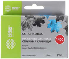 Картридж струйный Cactus CS-PGI1400XLC синий для Canon MB2050 / MB2350 / MB2040 / MB2340 (11.5мл)