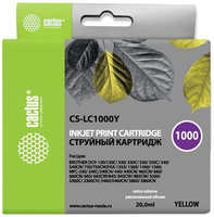 Картридж струйный Cactus CS-LC1000Y желтый для Brother DCP 130C /  330С, MFC-240C /  5460CN (20ml)