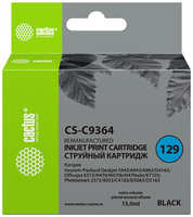 Картридж струйный Cactus CS-C9364 черный для №129 HP 8053 / 8753 / 5943 / 2573 DeskJet 5900 series (18ml)