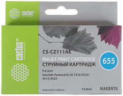 Картридж струйный Cactus CS-CZ111AE пурпурный для №655 HP DJ IA 3525/5525/4515/4525 (14,6ml)
