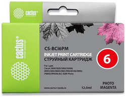 Картридж струйный Cactus CS-BCI6PM пурпурный для Canon S800 S820 S900 S9000 i905D i950S i960x (12ml)