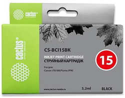 Картридж струйный Cactus CS-BCI15BK черный для Canon BJ-I70 (5,2ml)