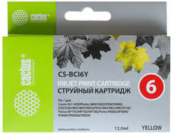 Картридж струйный Cactus CS-BCI6Y желтый для Canon S800 S820 S900 S9000 (12ml)