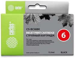 Картридж струйный Cactus CS-BCI6BK черный для Canon i905D i950S i960x i965 i990 i9100 (12ml)