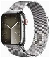 Умные часы Apple Watch Series 9 41mm GPS Silver Stainless Steel Case with Silver Milanese Loop