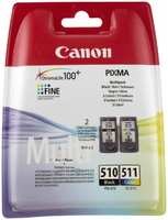 Картридж струйный Canon PG-510 CL-511 2970B010 многоцветный набор для 240 260 280 480 495 320 330 340 350