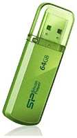 USB Flash накопитель Silicon Power Флешка Helios 101 64Gb Зеленая (SP064GBUF2101V1N)