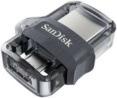 USB Flash накопитель Sandisk Флешка Ultra Dual Drive m3.0 128Gb Черная (SDDD3-128G-G46)