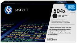 Картридж лазерный HP 504X CE250X черный (10500стр.) для CM3530 CP3525