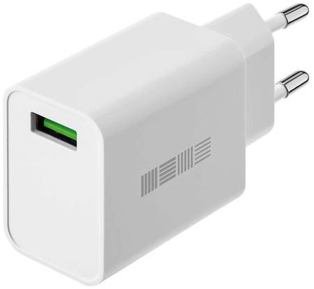 Сетевое зарядное устройство InterStep New RT:1*USB(18W) 2.4A QuickCharge3.0, White
