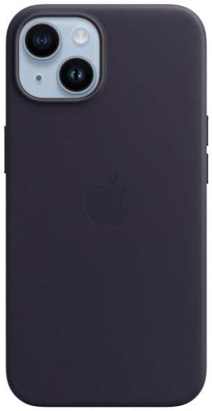 Чехол Apple iPhone 14 Leather MagSafe Ink (MPP63)