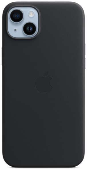 Чехол Apple iPhone 14 Plus Leather MagSafe Midnight (MPP93)
