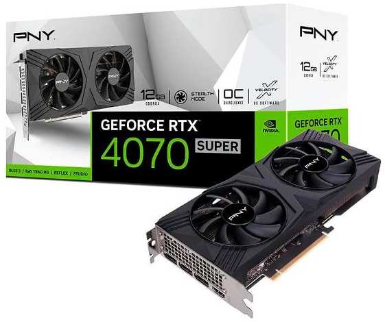 Видеокарта PNY RTX 4070 SUPER 12GB VERTO Dual Fan Edition DLSS 3 (VCG4070S12DFXPB1-O) 37244248657