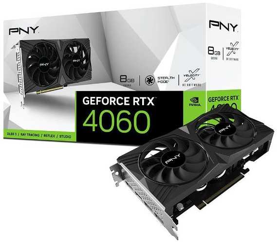 Видеокарта PNY RTX 4060 8GB VERTO Dual Fan Edition DLSS 3 (VCG40608DFXPB1) 37244248771