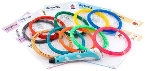 3d-ручка MyRiwell RP100B-Blue-PLA100 с набором пластика 37244410140
