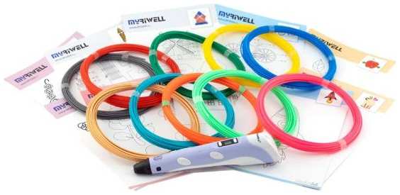 3d-ручка MyRiwell RP100B-Purple-PLA100 с набором пластика 37244410147