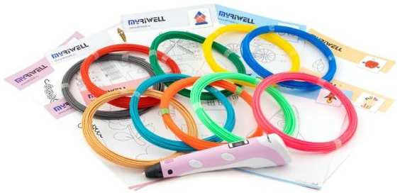 3d-ручка MyRiwell RP100B-Pink-PLA100 с набором пластика 37244410149