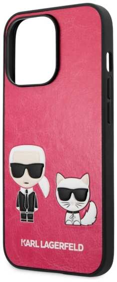 Чехол Karl Lagerfeld на iPhone 13 Pro PU leather Karl&Choupette Pink 37244443009