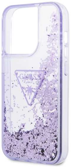 Чехол Guess на iPhone 14 Pro Liquid glitter Logo Purple 37244450230