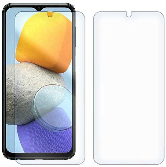 Комплект из 2-x защитных гибридных стекол Krutoff для Samsung Galaxy M23 (M236)