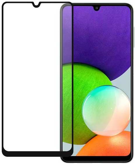 Защитное стекло для смартфона Pero Full Glue для Samsung A22, черное