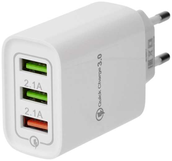 Сетевое зарядное устройство USB Rexant 3USB - 2.1А/2.1А/2.1А Quick Charge 37244469992