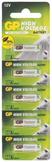 Батарейка алкалиновая (щелочная) GP GP 27AFRA-2C5 5шт