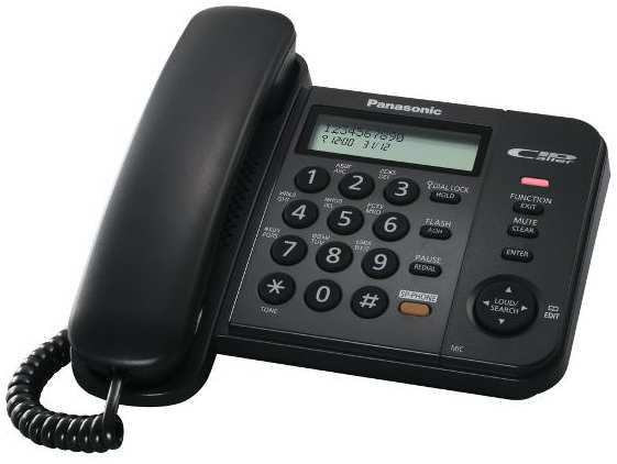 Телефон проводной Panasonic KX-TS2358RUB Black 37244484532