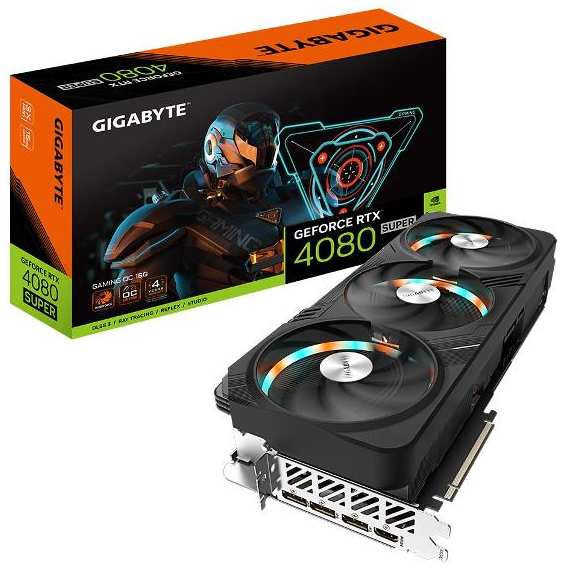 Видеокарта GIGABYTE NVIDIA GeForce RTX 4080 SUPER GAMING OC 16GB GV-N 37244615604