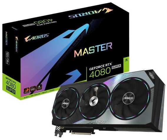 Видеокарта GIGABYTE NVIDIA GeForce RTX 4080 SUPER AORUS MASTER 16GB (GV-N408SAORUS M-16GD) 37244615673