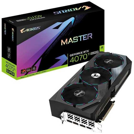 Видеокарта GIGABYTE NVIDIA GeForce RTX 4070 Ti SUPER AORUS MASTER 16G (GV-N407TSAORUS M-16GD) 37244615698