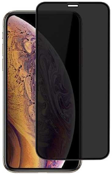 Защитное стекло для смартфона Perfeo для Apple iPhone X/XS/11 PRO черный 3D Антишпион