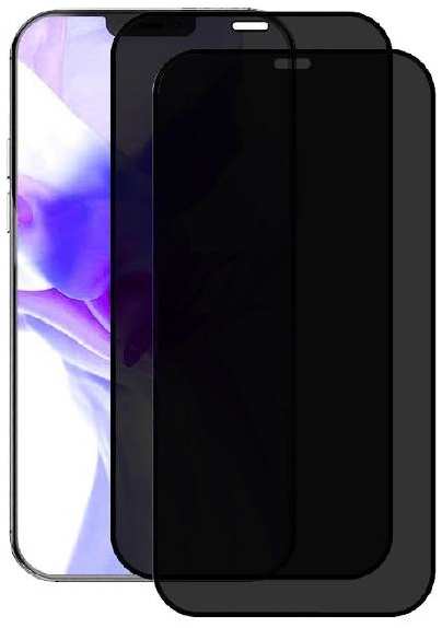 Защитное стекло для смартфона Perfeo Apple iPhone 12 mini черный 3D Антишпион Комплект