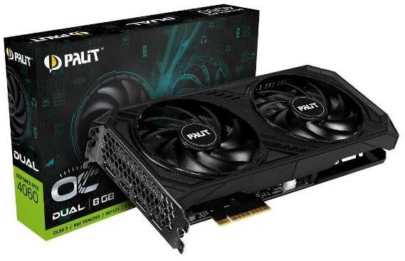 Видеокарта Palit NVIDIA GeForce RTX 4060 Dual OC 8GB (NE64060T19P1-1070D) 37244673161