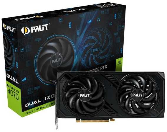 Видеокарта Palit NVIDIA GeForce RTX 4070 Dual OC 12GB (NED4070S19K9-1047D)