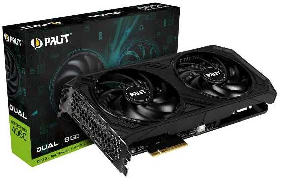 Видеокарта Palit NVIDIA GeForce RTX 4060 DUAL 8GB (NE64060019P1-10 37244679028