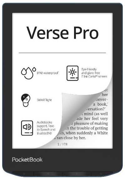 Электронная книга PocketBook 634 Verse Pro Black (PB634) 37244679558