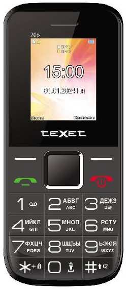 Мобильный телефон teXet TM-206 Black 37244683314