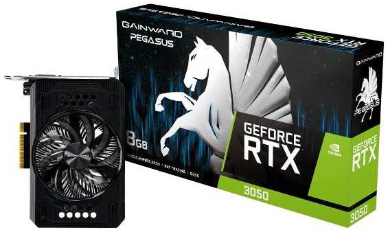 Видеокарта Gainward RTX3050 PEGASUS 8GB GDDR6 128bit DVI HDMI DP RTL 37244707053