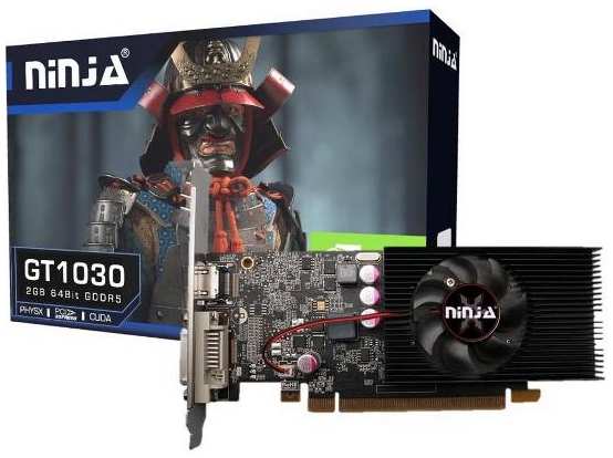 Видеокарта Ninja GT1030 2GB 64-Bit GDDR5 DVI HDMI 1FAN RTL 37244707108