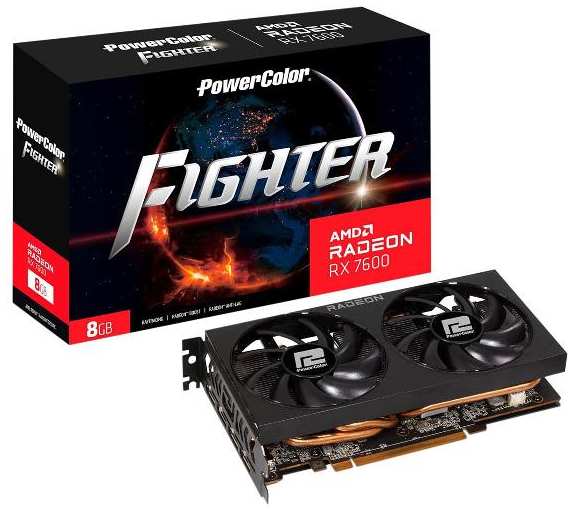 Видеокарта PowerColor RX7600 Fighter 8GB GDDR6 128-bit DPx3 HDMI 2FAN R 37244707157